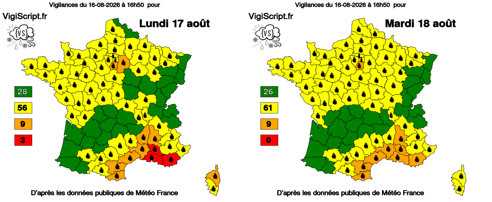 Dernier risque de feux de forêts